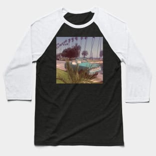 Vintage Turquaise Car Baseball T-Shirt